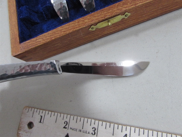 6 KATANA STEAK KNIVES IN CASE - NEW