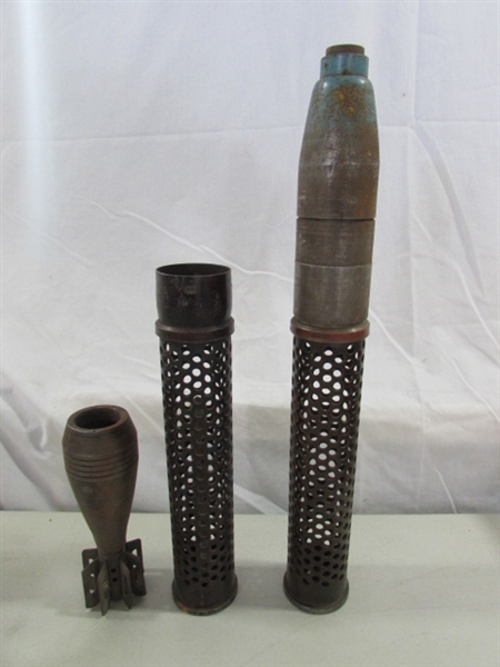 WWII RECOILLESS RIFLE CASINGS & MORTAR