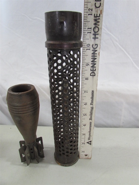 WWII RECOILLESS RIFLE CASINGS & MORTAR