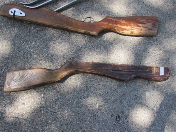 VINTAGE WHAM-O POWERMASTER WOODEN CROSSBOWS