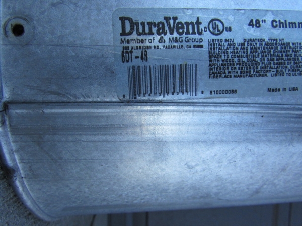 48 DURAVENT CHIMNEY PIPE