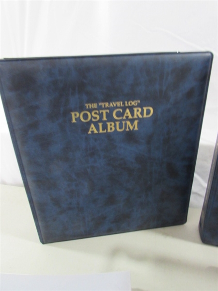 LARGE COLLECTION OF POSTCARDS & POSTCARD ALBUMS W/EXTRA PAGES