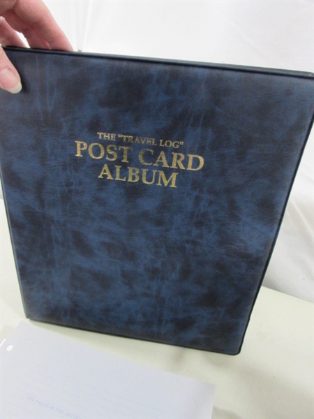 LARGE COLLECTION OF POSTCARDS & POSTCARD ALBUMS W/EXTRA PAGES