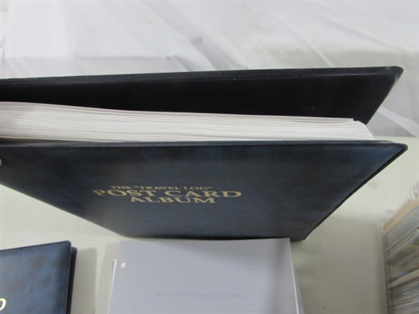 LARGE COLLECTION OF POSTCARDS & POSTCARD ALBUMS W/EXTRA PAGES