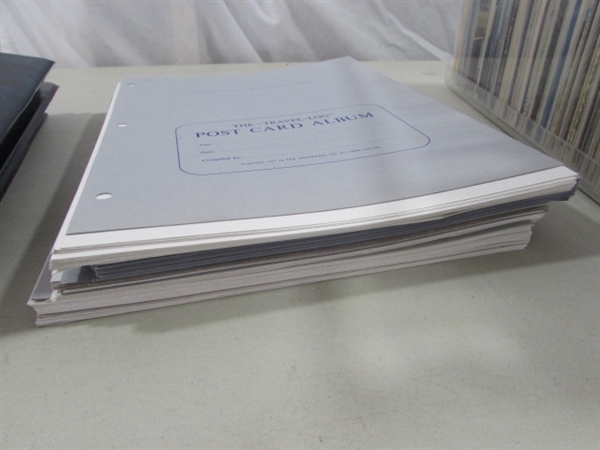 LARGE COLLECTION OF POSTCARDS & POSTCARD ALBUMS W/EXTRA PAGES