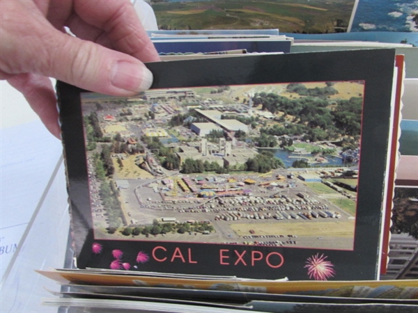 LARGE COLLECTION OF POSTCARDS & POSTCARD ALBUMS W/EXTRA PAGES