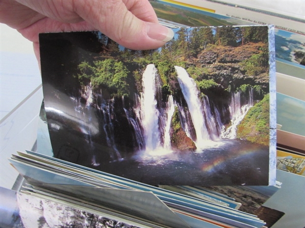 LARGE COLLECTION OF POSTCARDS & POSTCARD ALBUMS W/EXTRA PAGES