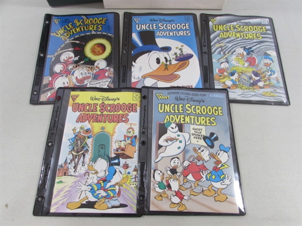 VINTAGE DONALD DUCK ADVENTURES COMICS #35-48 & UNCLE SCROOGE #1-22 W/STORAGE BINDER