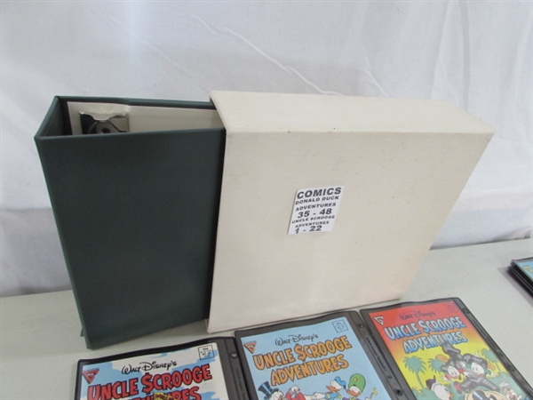 VINTAGE DONALD DUCK ADVENTURES COMICS #35-48 & UNCLE SCROOGE #1-22 W/STORAGE BINDER