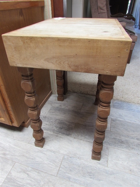 BUTCHER BLOCK TABLE