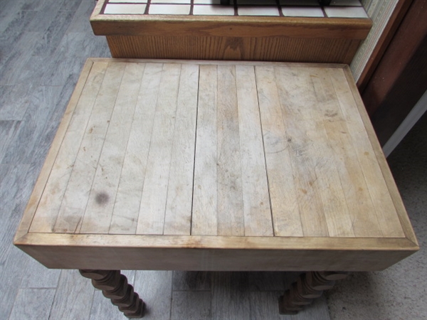 BUTCHER BLOCK TABLE