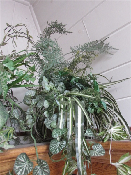 WHITE VASE & DECORATIVE FOLIAGE