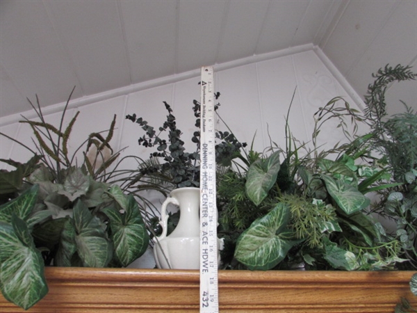 WHITE VASE & DECORATIVE FOLIAGE