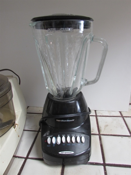 HAMILTON BEACH BLENDER AND GE FOOD PROCESSOR