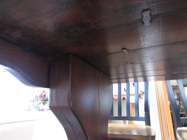 HAND CRAFTED KITCHEN TABLE AND 6 CHAIRS