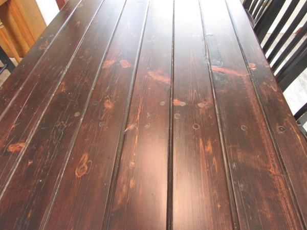 HAND CRAFTED KITCHEN TABLE AND 6 CHAIRS
