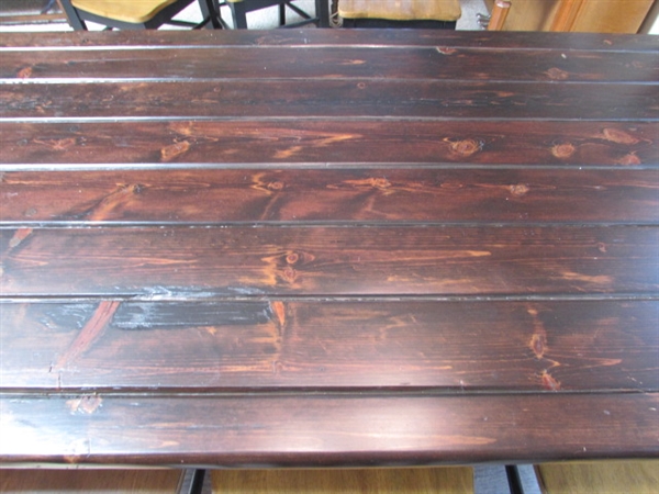 HAND CRAFTED KITCHEN TABLE AND 6 CHAIRS