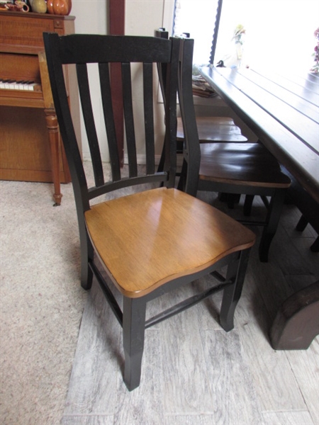 HAND CRAFTED KITCHEN TABLE AND 6 CHAIRS