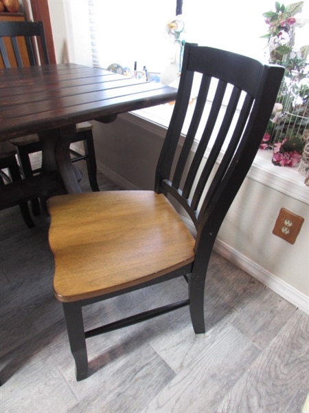 HAND CRAFTED KITCHEN TABLE AND 6 CHAIRS