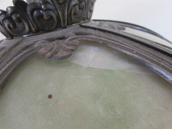 ANTIQUE SLAG GLASS LAMP