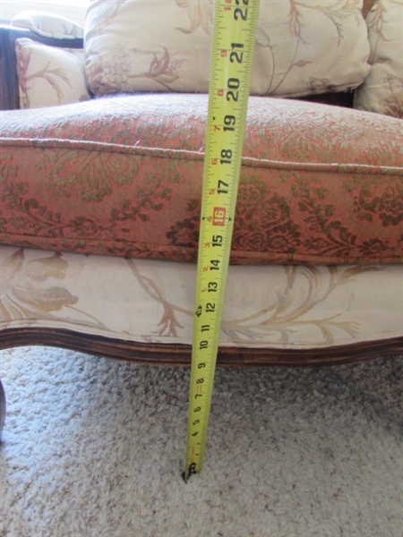 VINTAGE VICTORIAN LOVESEAT AND PILLOWS