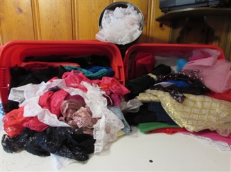 2 LARGE TUBS OF CRAFT LACE