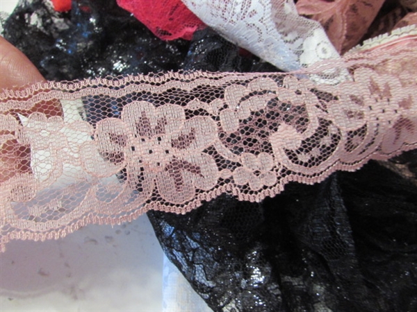 2 LARGE TUBS OF CRAFT LACE