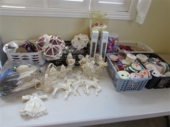 LARGE TUB OF CRAFT SUPPLIES