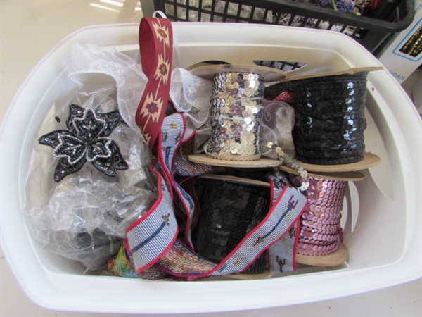 LARGE TUB OF CRAFT SUPPLIES