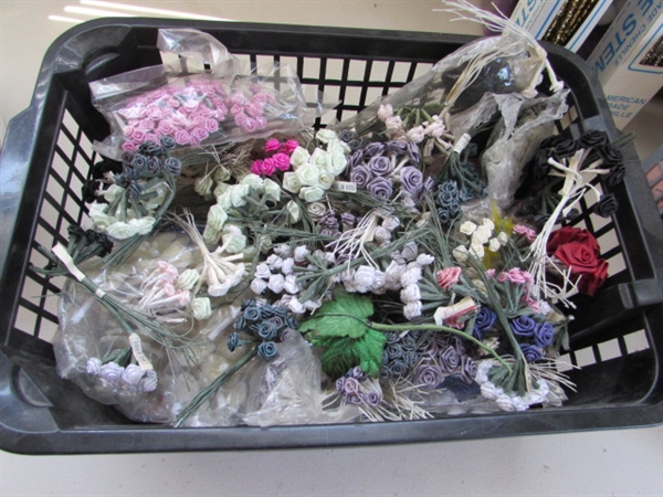 LARGE TUB OF CRAFT SUPPLIES