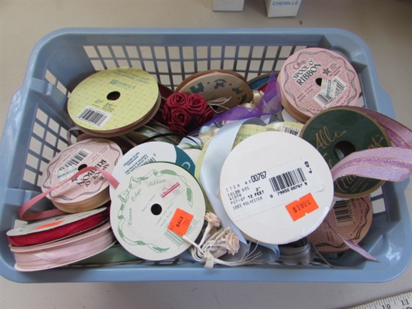 LARGE TUB OF CRAFT SUPPLIES
