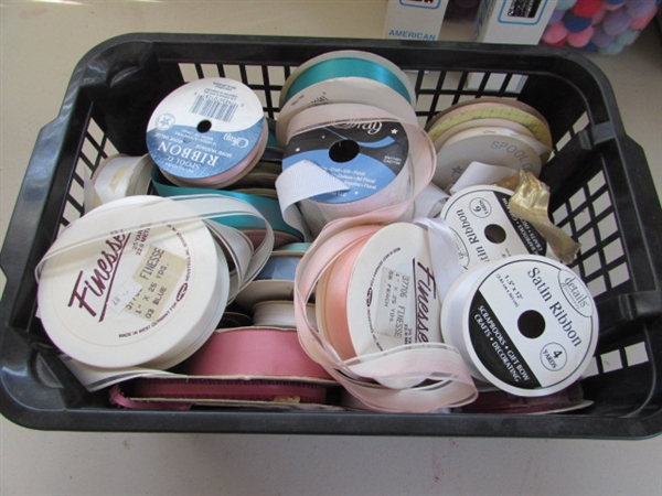 LARGE TUB OF CRAFT SUPPLIES