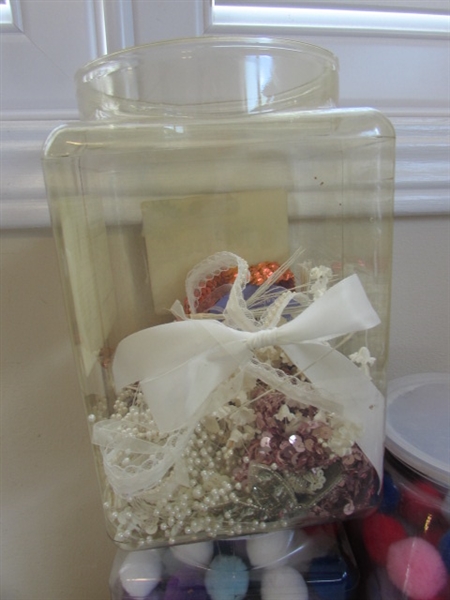 LARGE TUB OF CRAFT SUPPLIES