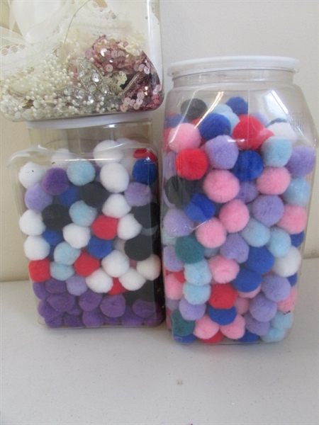 LARGE TUB OF CRAFT SUPPLIES
