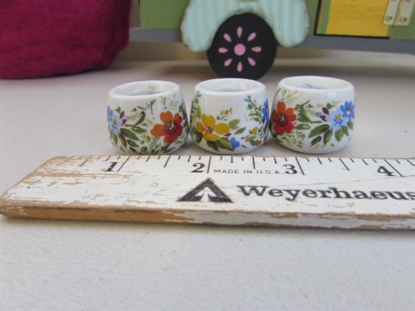 FELTED BIRDHOUSE & CAMPER, WOODEN BIRDS AND MORE