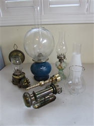 VARIETY OF OIL LAMPS AND SCONCES