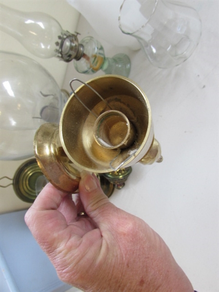 VARIETY OF OIL LAMPS AND SCONCES