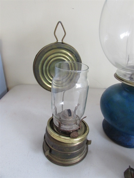 VARIETY OF OIL LAMPS AND SCONCES