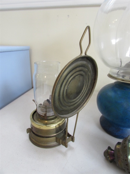 VARIETY OF OIL LAMPS AND SCONCES