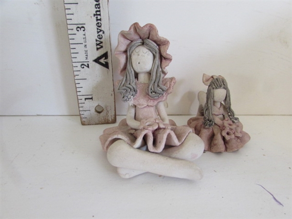 FAIRIES ORNAMENTS,ON FRAMES AND TEAPOTS, LAVENDER WATERING CAN AND MORE