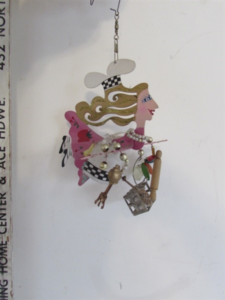 FAIRIES ORNAMENTS,ON FRAMES AND TEAPOTS, LAVENDER WATERING CAN AND MORE