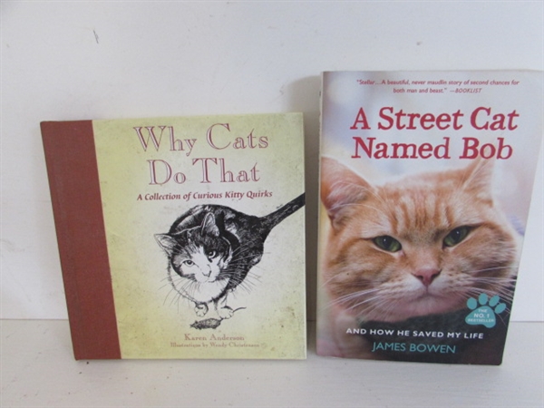 IRON DECORATIVE SWING, BOOKS & KITTY CATS
