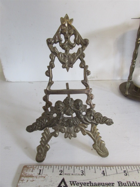 BRASS DECOR - VASE, LAMP, HOURGLASS AND MORE