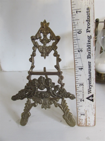 BRASS DECOR - VASE, LAMP, HOURGLASS AND MORE