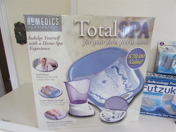 PEDICURE PACKAGE! FOOT SPA AND MASSAGE MAT, POLISH AND MORE