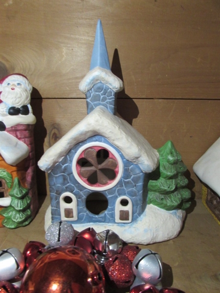 CHRISTMAS VILLAGE HOUSES, ETC