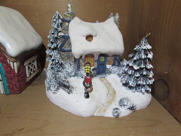 CHRISTMAS VILLAGE HOUSES, ETC