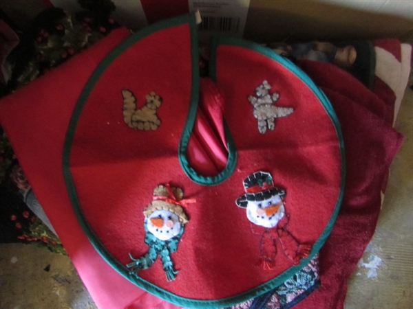 7' CHRISTMAS TREE, TREE SKIRTS & MORE