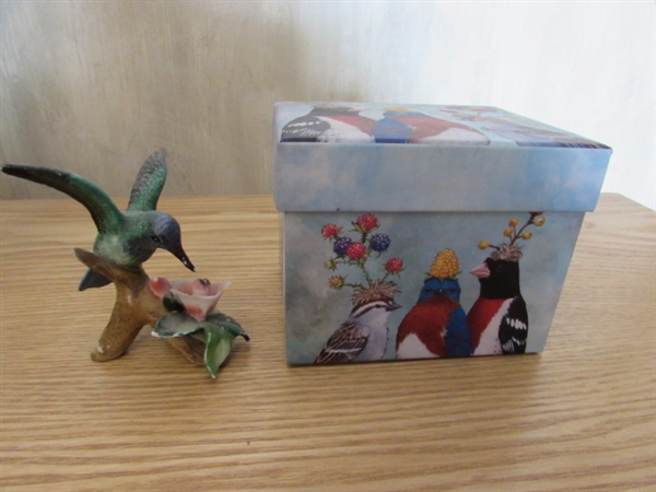 ASIAN VASE, HAND PAINTED LAMP & DECOR