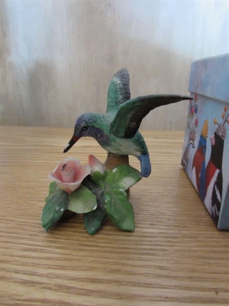 ASIAN VASE, HAND PAINTED LAMP & DECOR